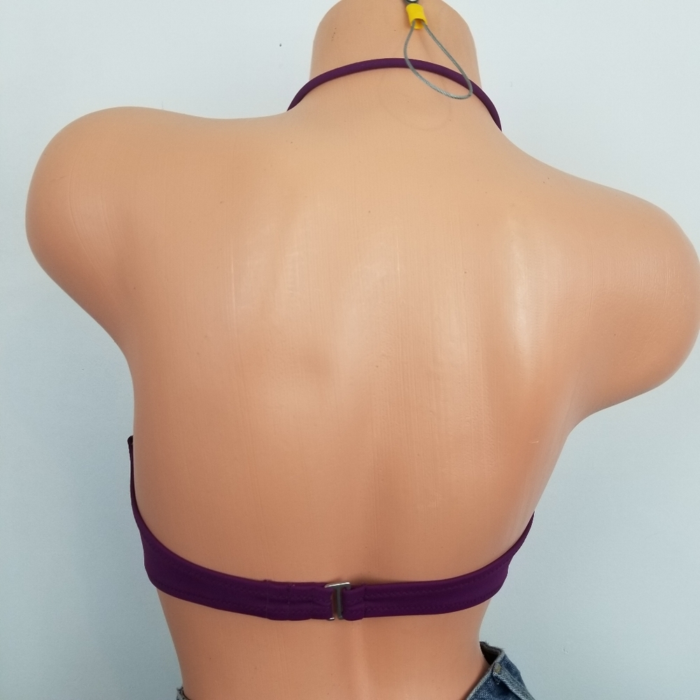 Victoria's Secret Purple Bandeau Bikini top Sz 36C - Picture 3 of 7